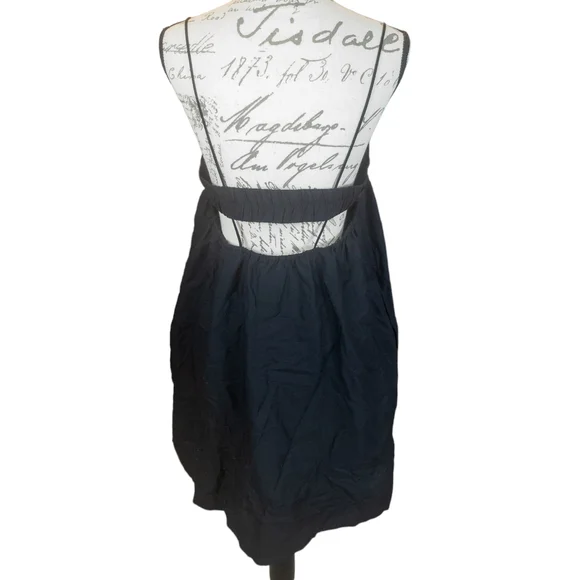 Anthropologie Open Back Black Mini Dress -M - Picture 2 of 3